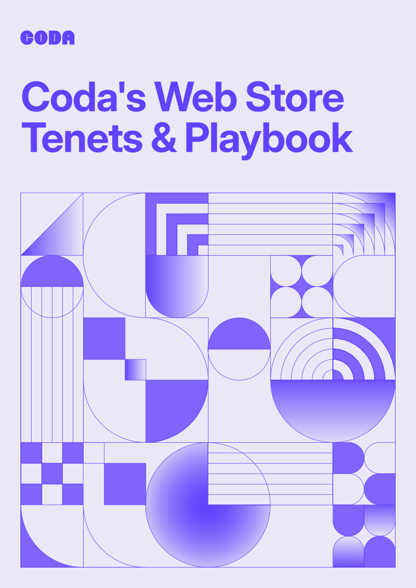 Codas Web Store Tenets and Playbook